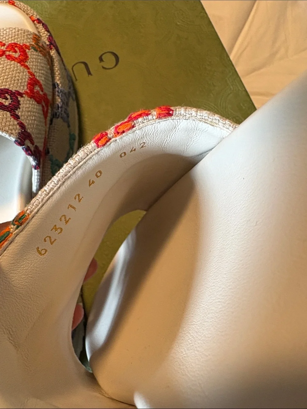 Gucci Rainbow GG Canvas Platform Slide Sandals